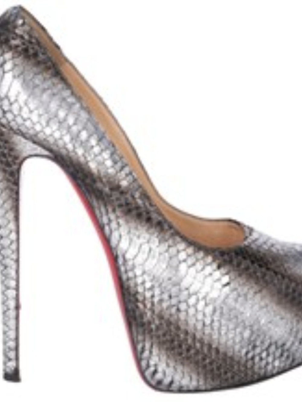 Christian Louboutin Daffodil Silver Snakeskin - Picture 2 of 4